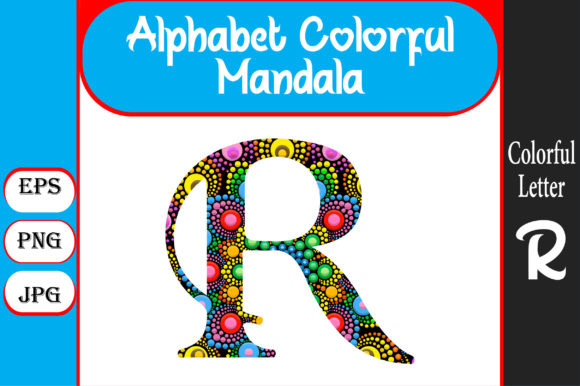 Alphabet Colorful Mandala R: A Vibrant Design for Every Occasion