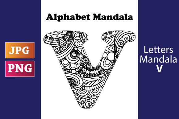 Discover the Versatility of Alphabet Mandala, Mandala Letters V