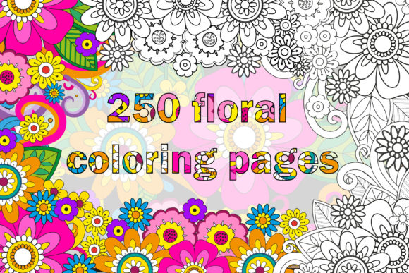 Explore Creativity with the 250 Floral Coloring Pages Bundle - KDP