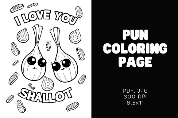 Exploring I Love You Shallot - A Unique Food Coloring Page for Creative Gifting