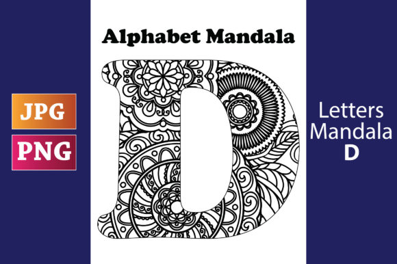 Exploring the Versatility of Alphabet Mandala, Mandala Letters D