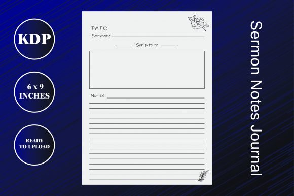Sermon Notes Journal for KDP Business